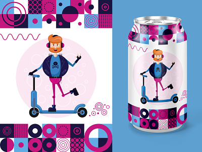 Illustration for Soda Packaging Design branding design geometric illustration packaging pattern vector