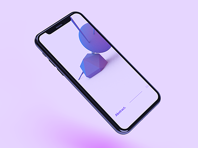 Abstract UI 3d app colorful minimalism pink shapes simple ui ux website