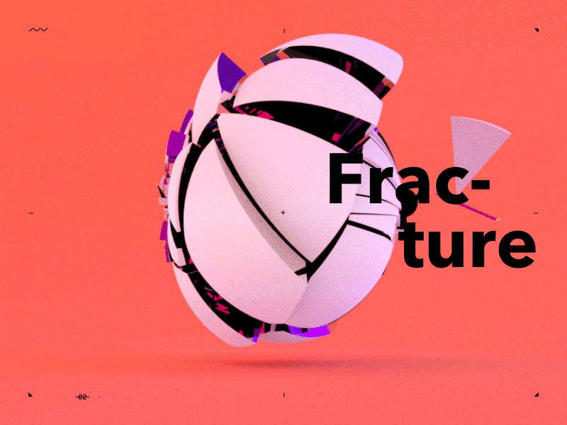 Fracture 3d ae animation blender fracture glass motion physics pink salmon sphere ui