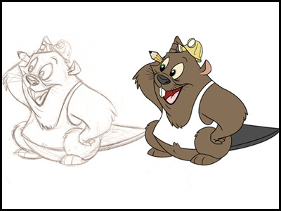 Beaver Character animal cartoon cute illustration