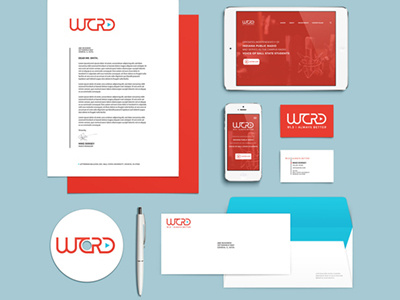 WCRD Identity branding identity radio typography