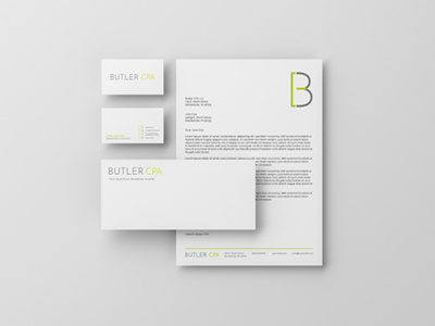 Butler CPA Identity accounting branding corporatedesign cpa design identity logo stationary typography