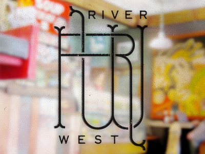 Riverwest branding logo mark milwaukee monogram neighborhood riverwest wisconsin