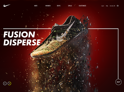 NIKE Fusion Disperse web design website
