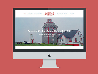 Website Design for Fort Point Museum branding graphics squarespace web design