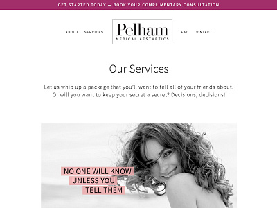 Web Design and Content Strategy for Pelham personal branding squarespace strategy web design