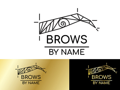 logo template for a master brow artist, eyebrow architecture