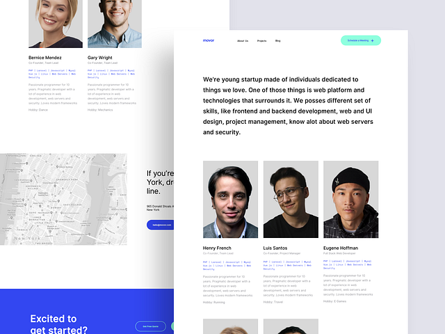 Movor - About Us Page by Tajana Tomic for bazen. on Dribbble