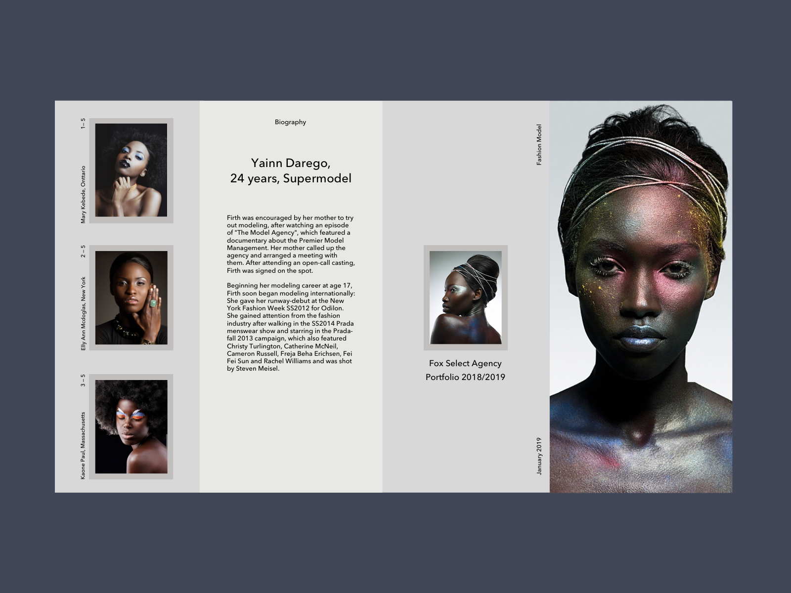 biography page design