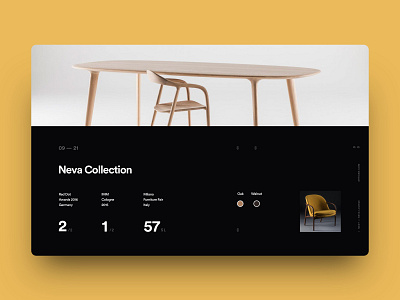 Furniture Website - Collection Page branding clean dashboard design furniture logo minimal oak typography ui ux website wood yellow