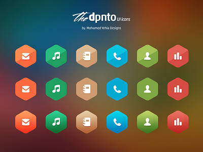 Freebie - the Dpnto Ui Icons call flat freebie gradient icons msgs music psd setting ui user ux