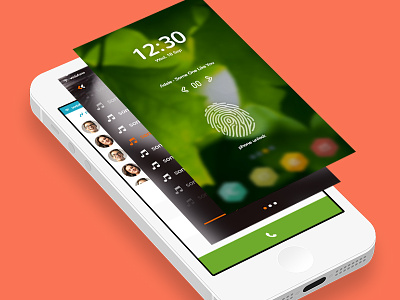 freebie : DPNTO Mobile UI caller dpnto elements free lock screen luncher mobile music psd ui ux