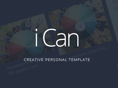 iCan Creative Personal Template about blog contact creative ican menu personal portfolio skills template