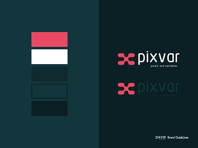 Pixvar - Brand Guidelines brand branding colors company desing guidelines logo pixvar