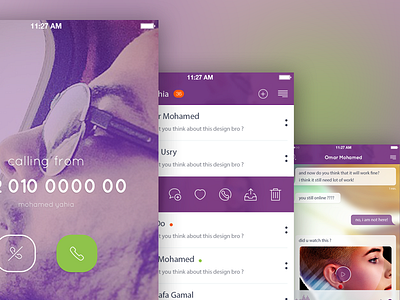 Yahoo Live Concept - part 1 caller concept email list live messenger mobile app ui ux yahoo