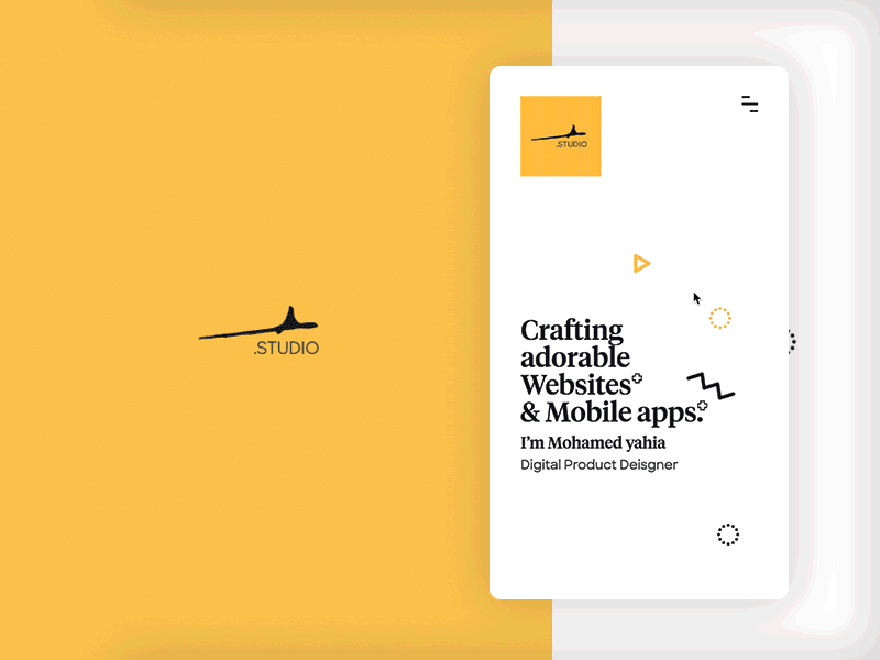 Moha.Studio Mobile Demo animation branding mobile personal personal branding responsive