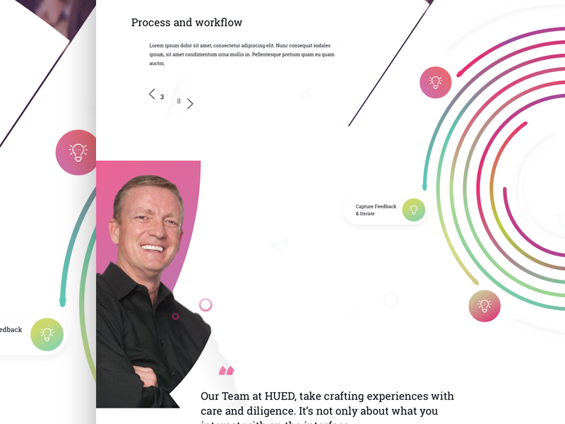 HUED Digital one page design animation digital hued digital portal