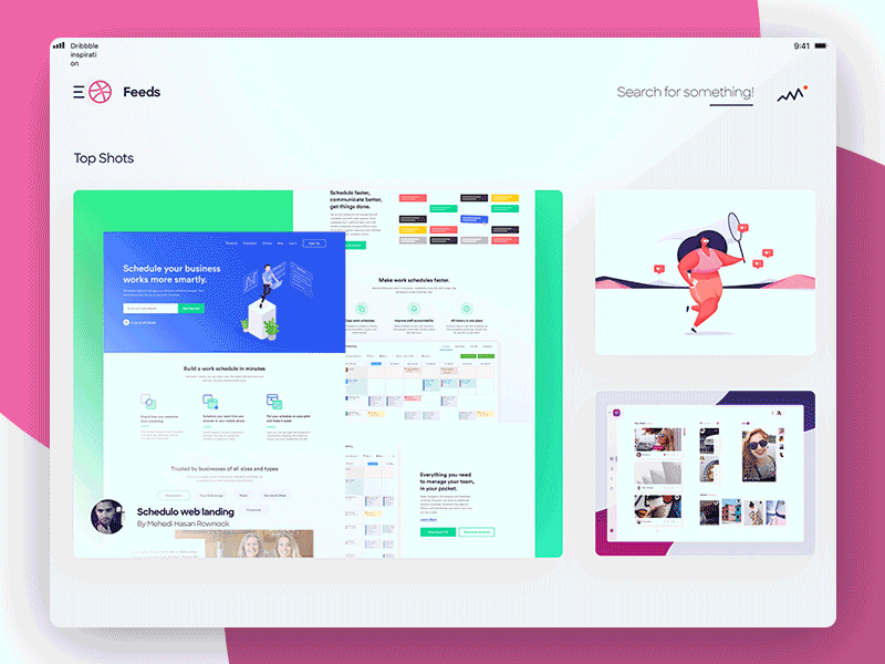 Dribbble App Concept