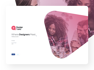 Design Talks branding comingsoon design featured home intro landing page logo one page talks ui ux website