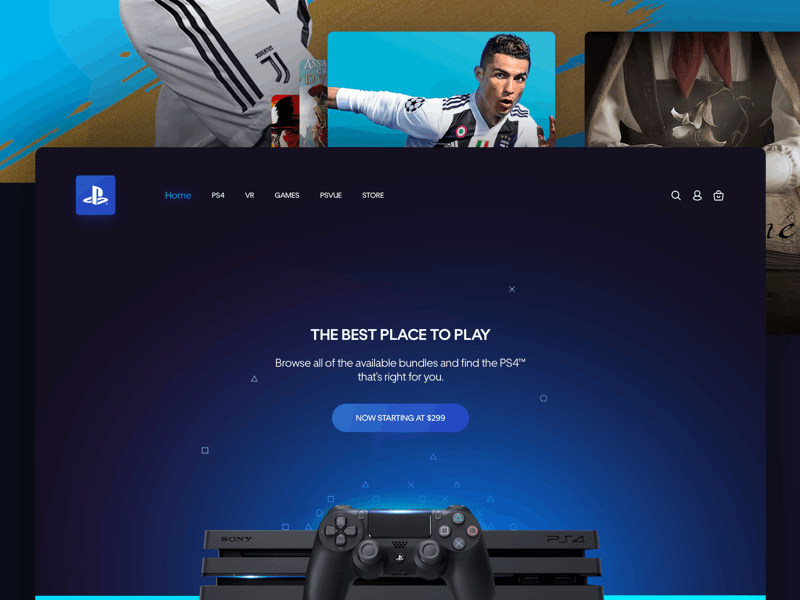 PlayStation Marketing Page Concept Mohamed on Dribbble