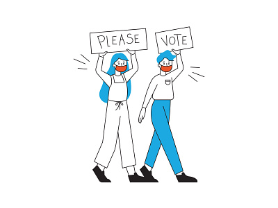 GO VOTE 2020 election graphic design illustration illustrator line art political vote