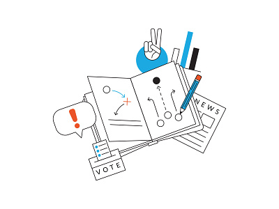 Marketing During an Election election graphic design illustration illustrator line art marketing political vote