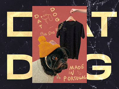 DAT DOG Poster black branding colors lettering lisbon portugal poster poster art print type typography