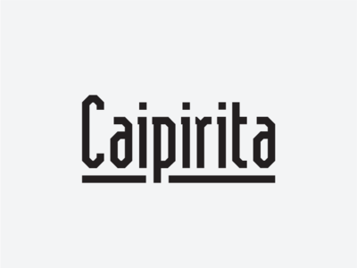 Caipirita black caipirinha grey lettering logo logotype type typography wordmark wordmark logo