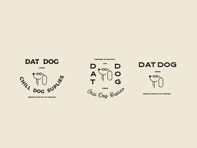 Dat Dog black branding illustration lettering lisbon logo logotype portugal type typography vector vintage vintage art vintage badge