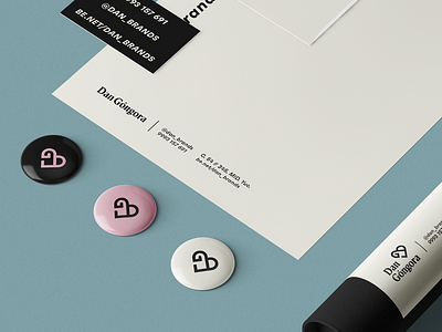 Love Stationery brand agency branding brandingdesign business card design eksell faktum love minimal mockup pink thirtylogos typografy vector