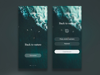 Daily UI challenge #001 - Nature App