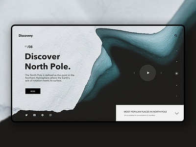 North pole design graphic landing page photoshop travel ui uxui