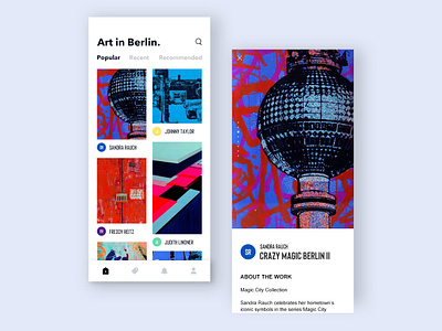 Art in Berlin app art artist berlin design graphic photoshop ui uxui