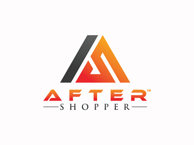 After Shopper Logo aftershopper app brand identity branding cart clean ecommerce finance logo logotype mark minimal minimalist monogram online shop shopping trade trademark wordmark