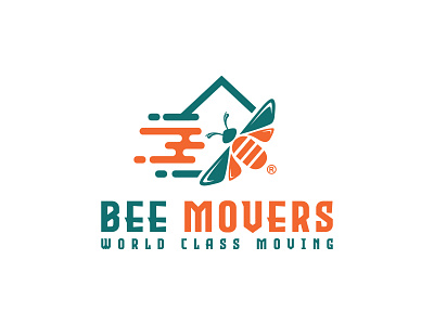 Bee Movers Logo app avitive bee bee branding bee logo branding fast fly logo logomark logotype mark minimalist monogram move movement movers moving speed unique