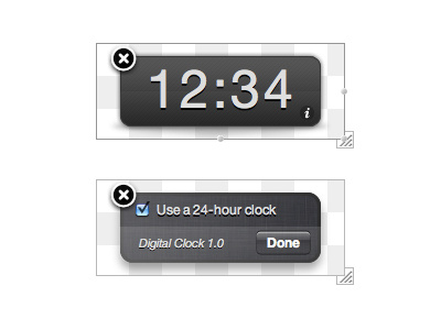 Digital Clock Widget black clock dashboard digital grey widget