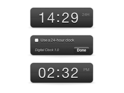 Digital Clock Widget update black clock dashboard digital grey widget