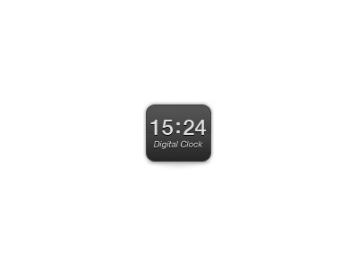 Digital Clock Widget icon black clock dashboard digital grey icon widget