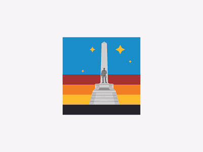 Biyahe Icons - Rizal Monument design flat icon illustration illustrator logo minimal philippines vector