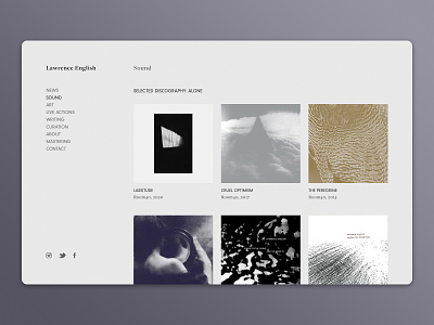 LE design minimalist musician visual artist web design web development wordpress