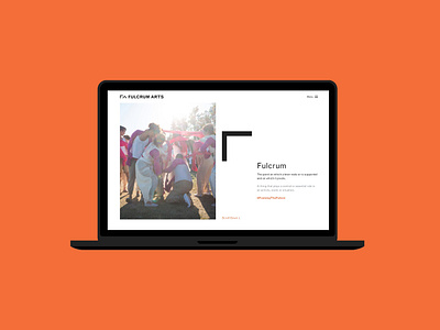 Fulcrum Arts art scinence arts organization mock up non profit web design