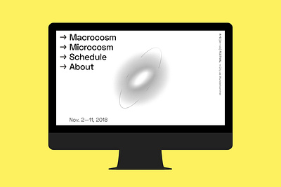 A×S Festival 2018 art festival mock up science web design