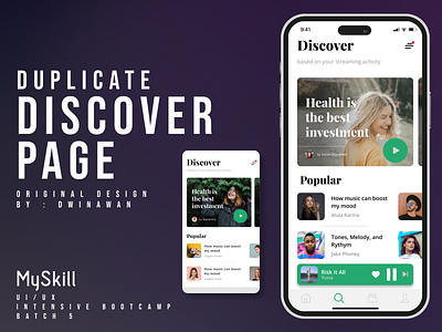 MySkill Mini Task 3 - Duplicate Discover Page