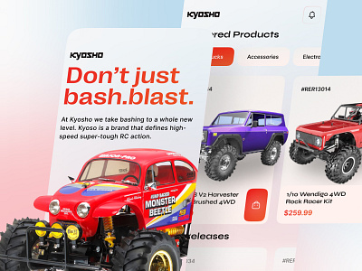 RC Car & Truck Shop Exploration app appui cars design graphic design productdesign toys trucks ui uiux userinterface ux