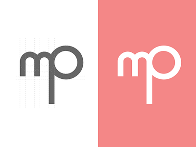 Monogram Logo geometry identity lines logo monogram mp