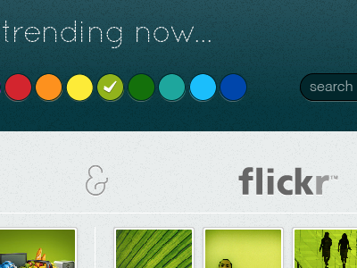 Trending Now... color flickr image search search ui ux web