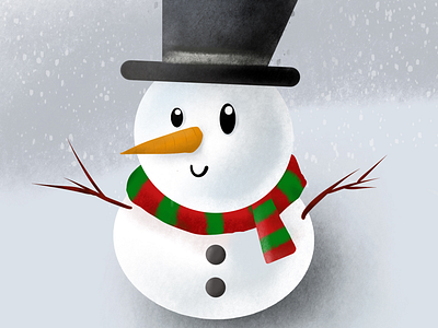 Procreate pocket : Snowman digital art illustrations procreate pocket