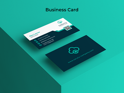 CERUTU Business Card. branding business card design futuristic logo modern technology typography ui ux vector