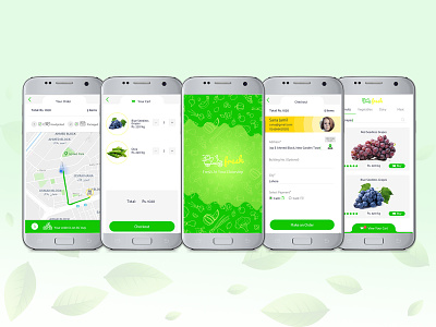 B2C App Interface for Fresh Vegetables E-commerce ui ux design