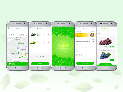 B2C App Interface for Fresh Vegetables E-commerce